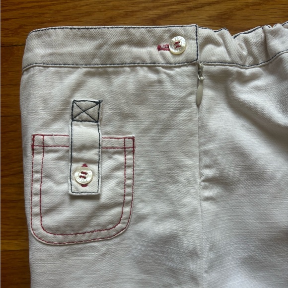 Olive Juice skort, off-white with red and navy stitching. Size 2T - Picture 5 of 5